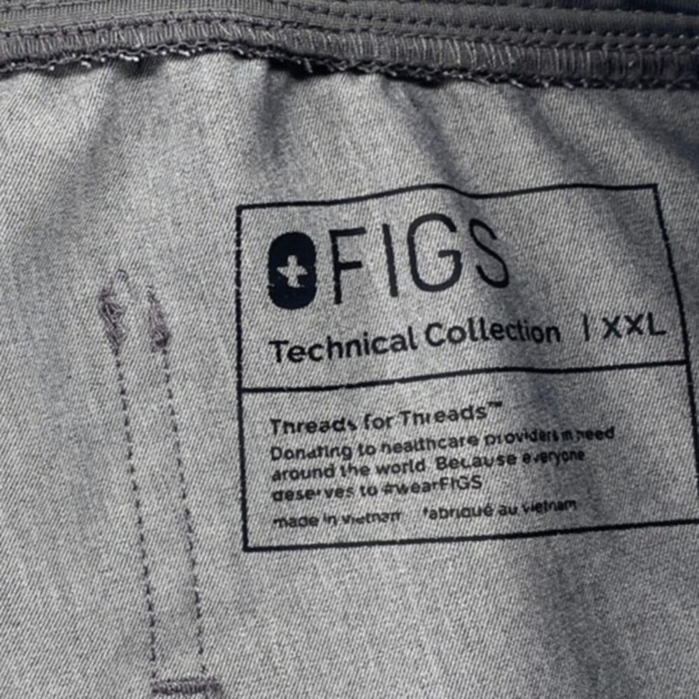 FIGS Technical Collection XXL Gray Slim Jogger Scrub Pants Cargo Medical - Picture 8 of 11